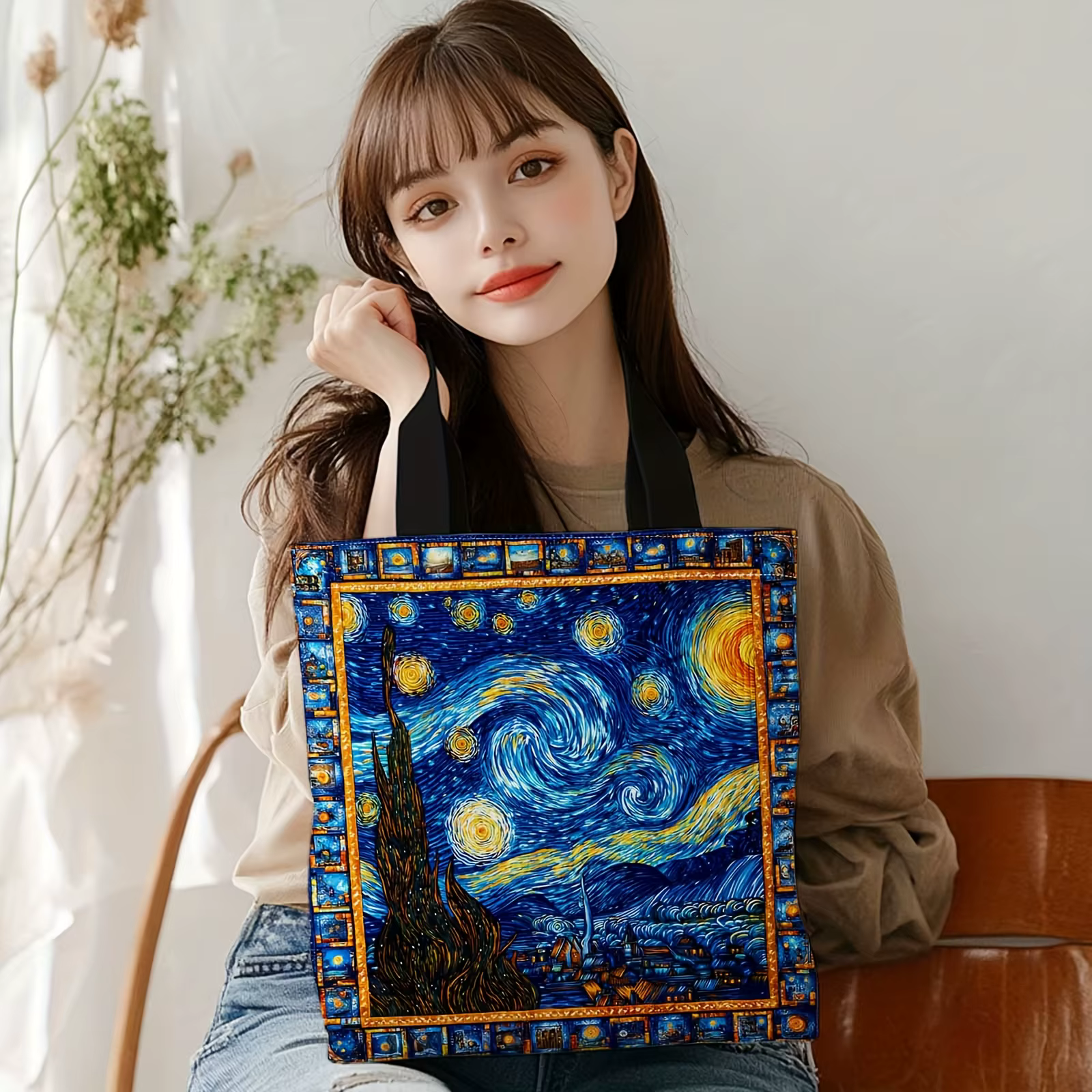 Sac fourre-tout Van Gogh Starry Night pour femmes
