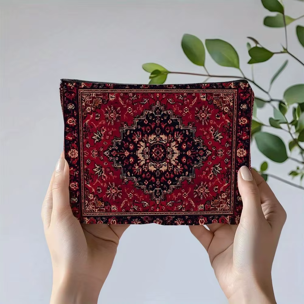 Un sac de maquillage bohème – Sac à fermeture éclair multifonctionnel mignon pour femmes