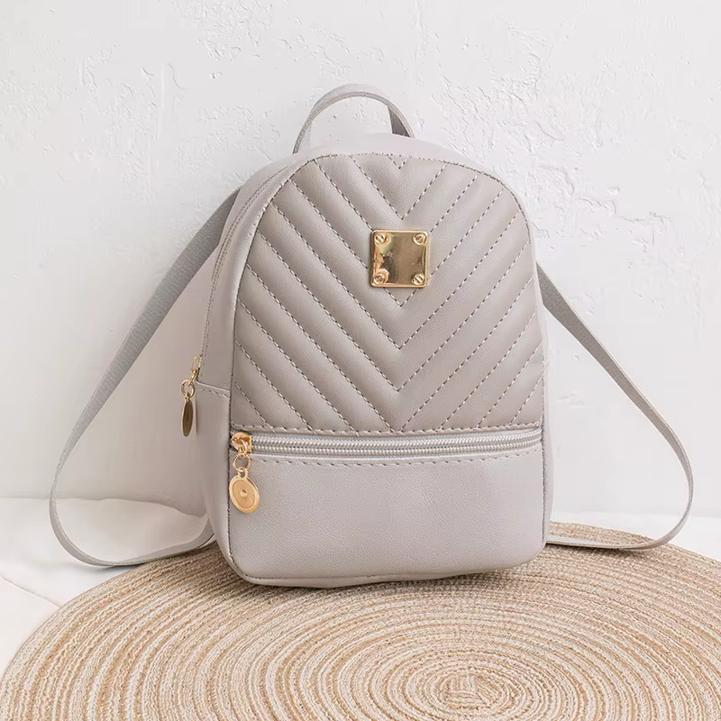 Mini sac à dos multifonctionnel en cuir PU pour femme