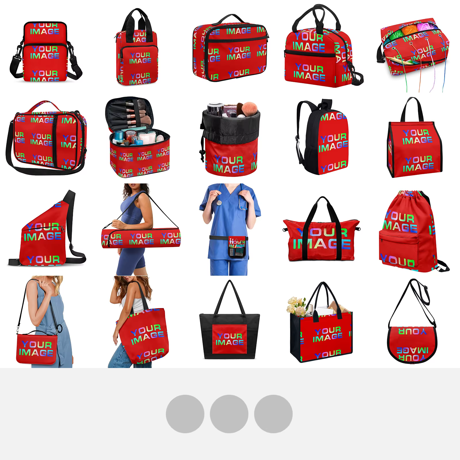 Sac à Main Personnalisé de Dessin Animé avec Nom d'Image