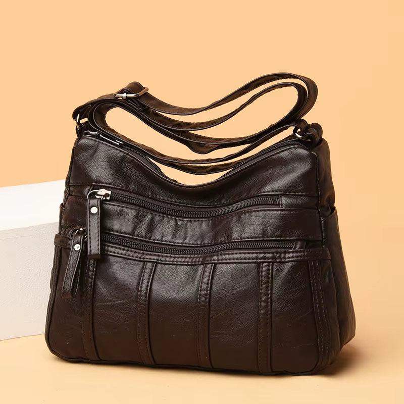 Sac bandoulière noir, sac de voyage avec bretelles réglables et compartiment zippé