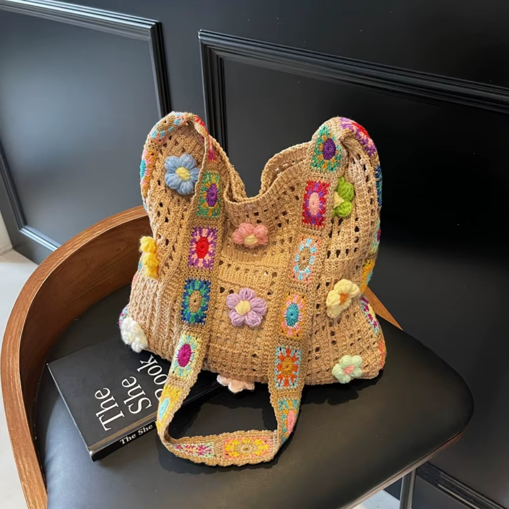 Sac à main en Crochet à fleurs
