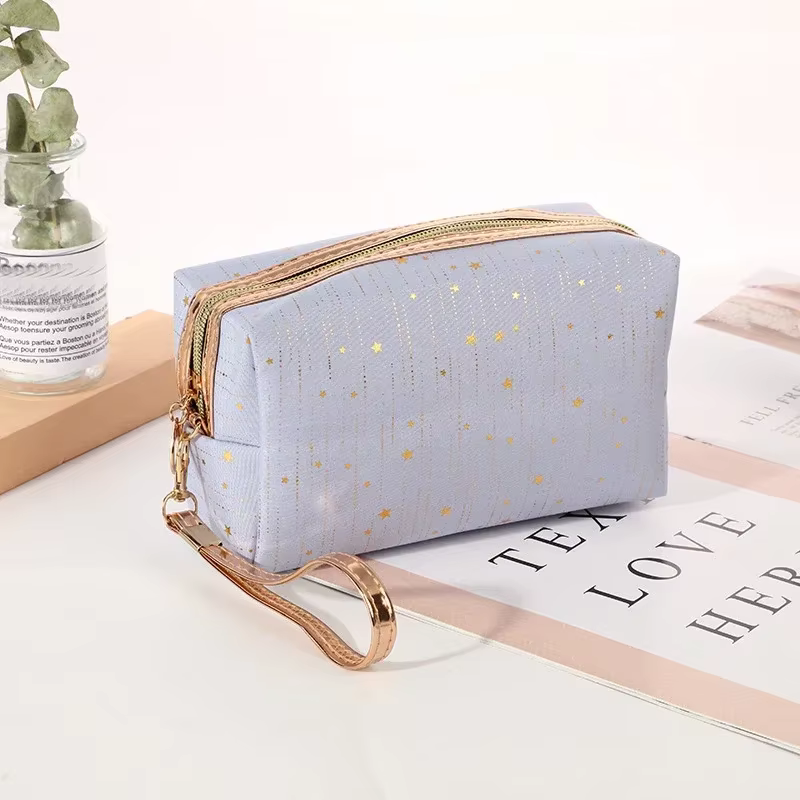 Mode femmes sac cosmétique Paillette étoiles dames trousse de maquillage