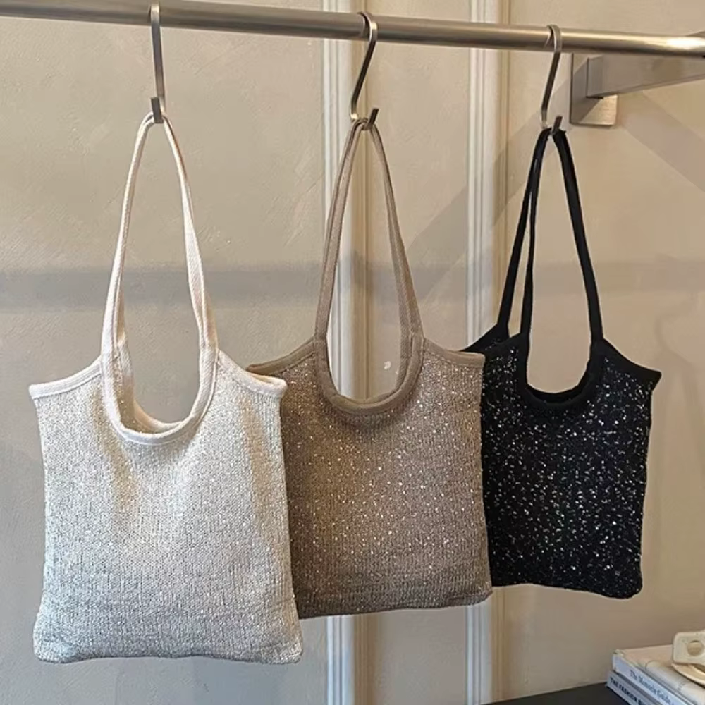 Sac à bandoulière en sequins et strass