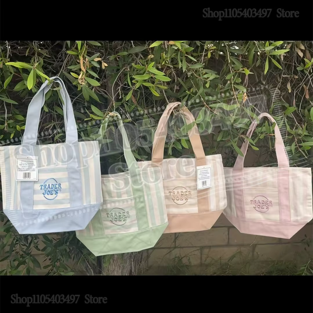 Mini sac fourre-tout Trader Joe's en toile