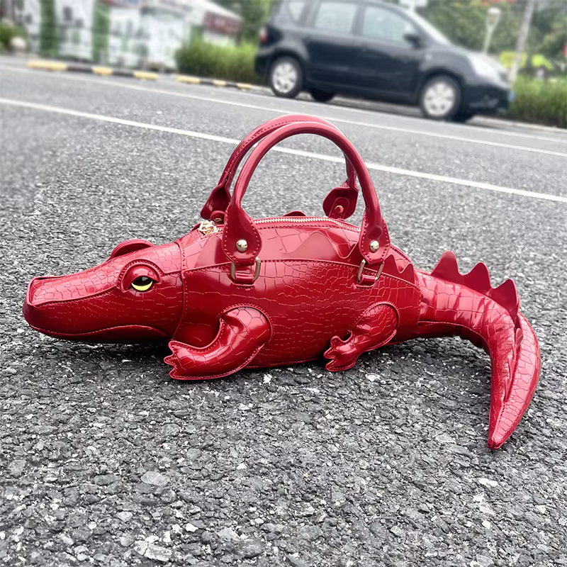 Sac à main créatif en forme de Crocodile