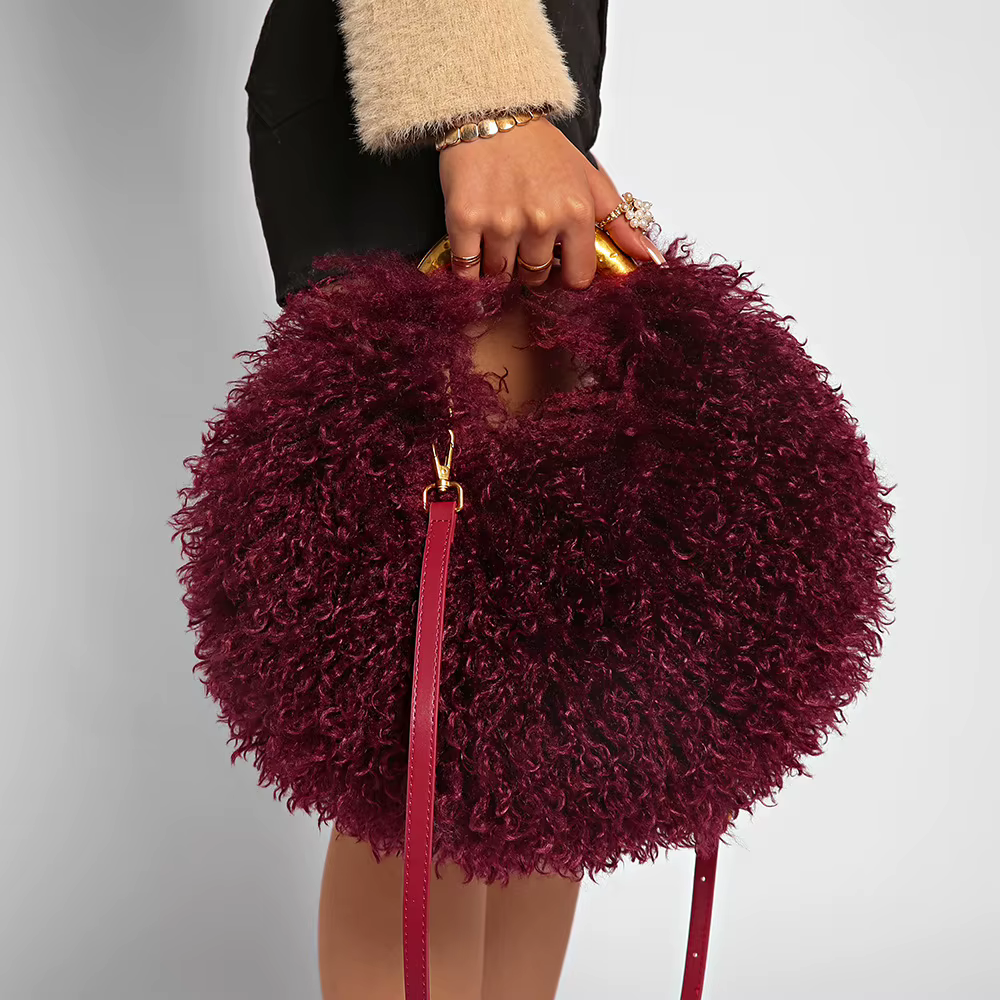 Nouveau sac à main en fourrure pour femme