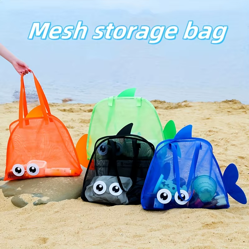 Sac de plage en filet, grand sac fourre-tout