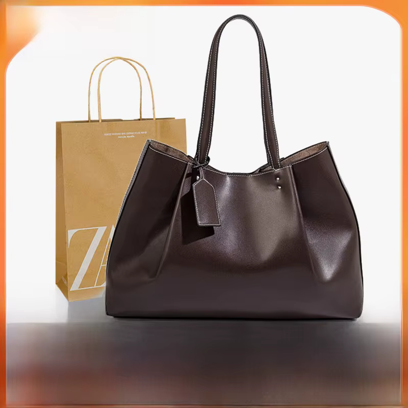 Z Home transfrontalier grande capacité en cuir souple sac fourre-tout à bandoulière unique femmes sac à main de banlieue élégant à la mode Match quotidien