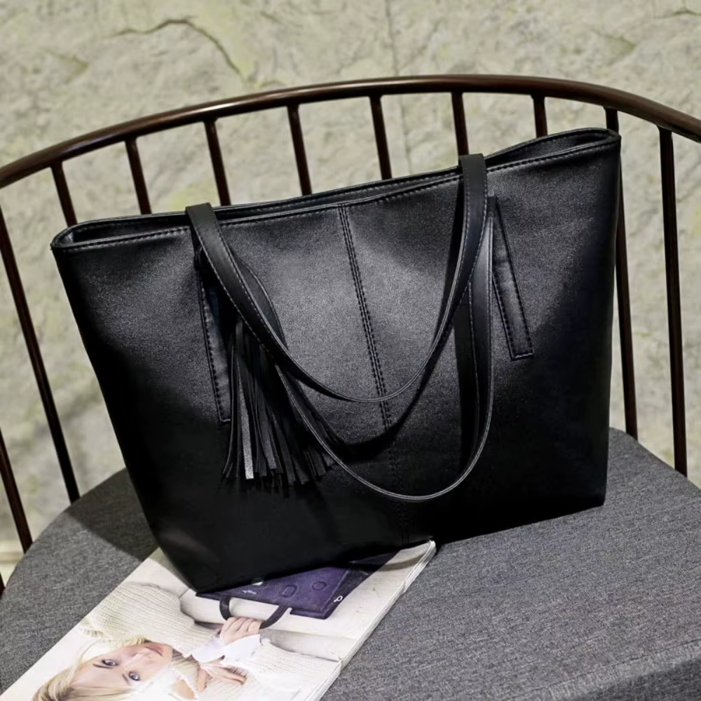 Dames grande capacité sacs à Main femmes rétro gland Design fourre-tout marque de luxe en cuir PU Sac à bandoulière