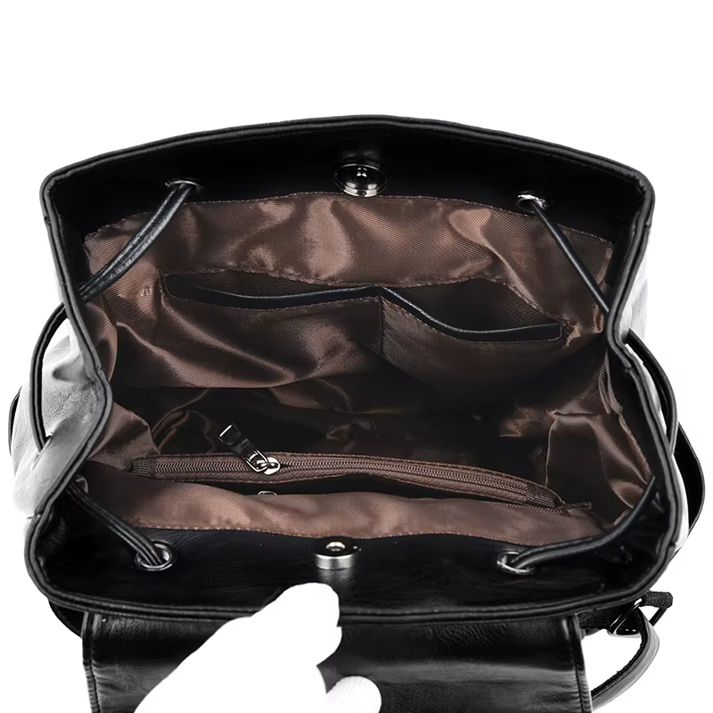 Sac à dos antivol en cuir de grande capacité pour femme