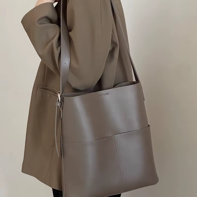 À la mode 2025 femmes en cuir épaule seau sacs