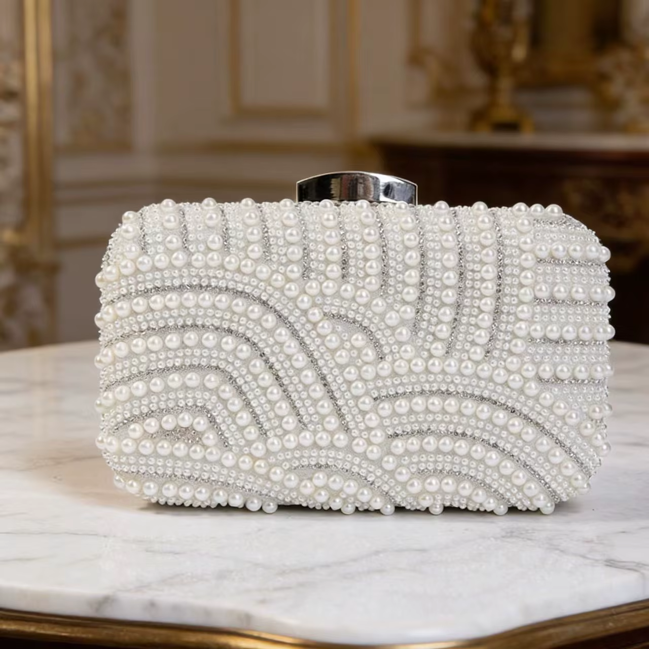 Sac de soirée élégant pour femme avec perles
