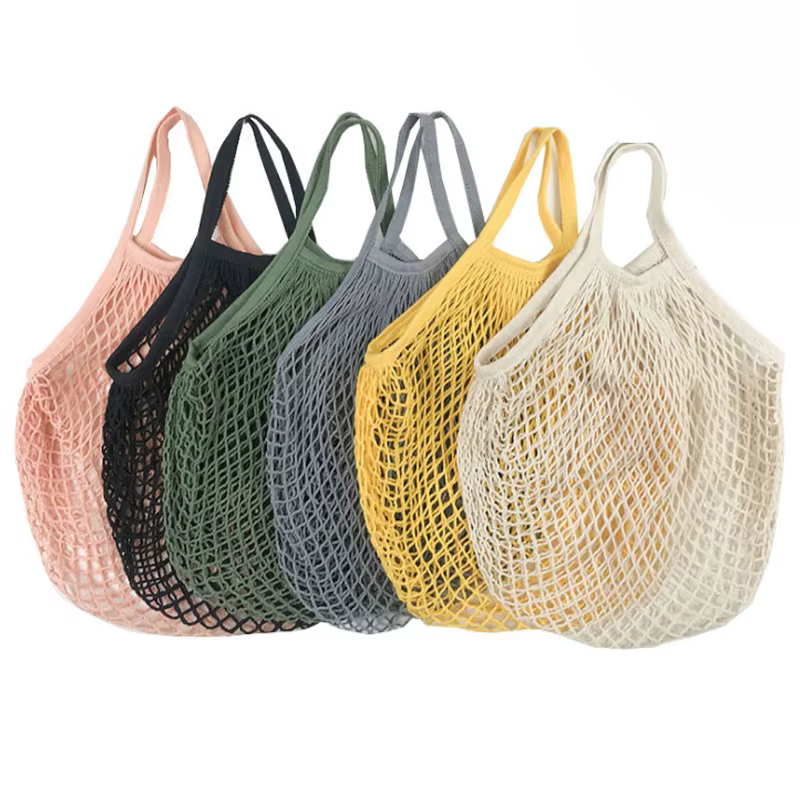 Sac de courses pliable en coton tissé