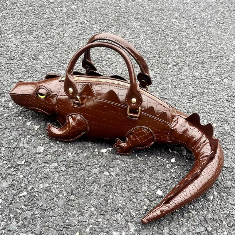 Sac à main créatif en forme de Crocodile