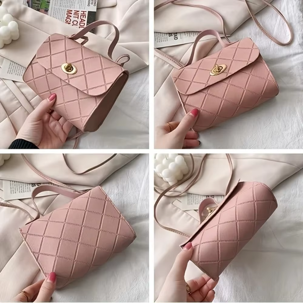 Sac carré matelassé en diamant de Style coréen pour femmes