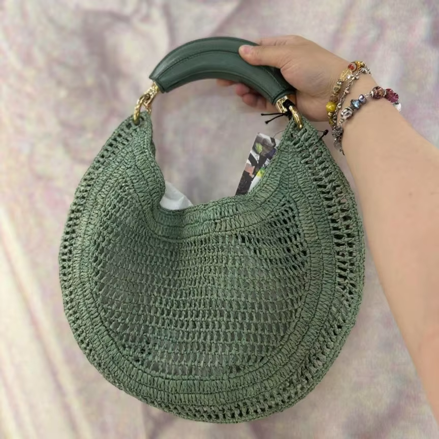 Lassic plage paille tissé sacs pour femmes de luxe sac à main design sac