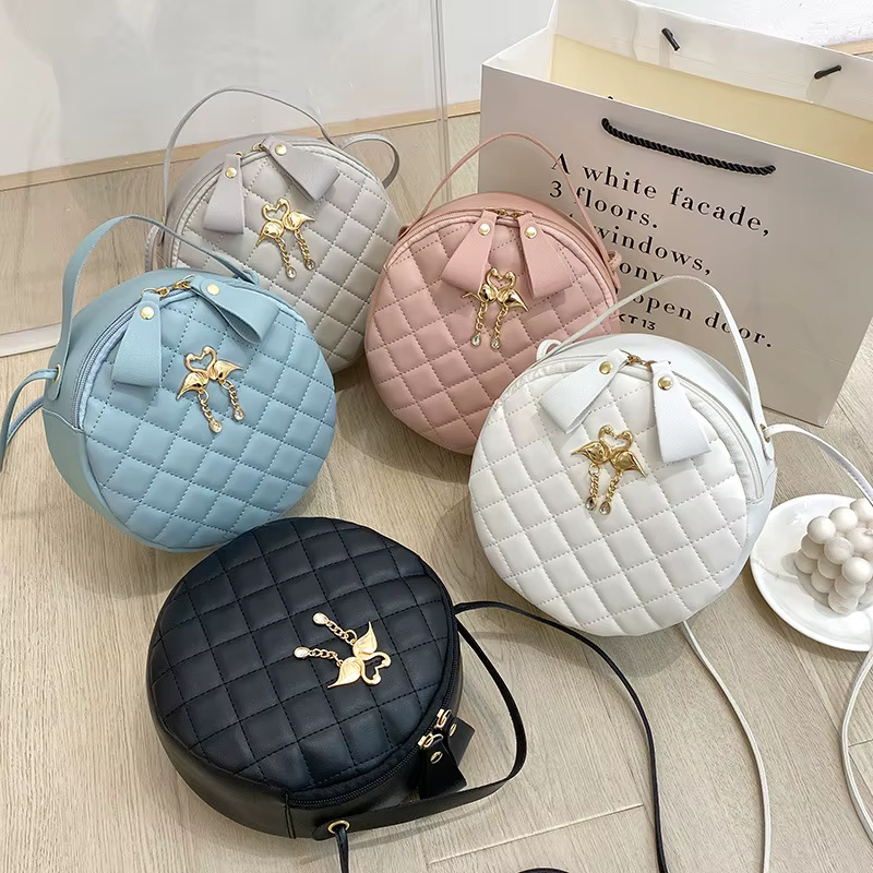 Sac à main décontracté brodé à grille de diamant