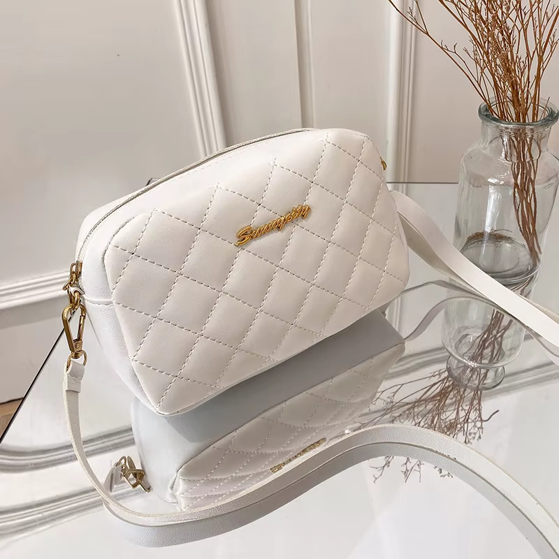 Petit sac messager pour femmes tendance Lingge broderie caméra femme sacs à bandoulière mode chaîne dames sac