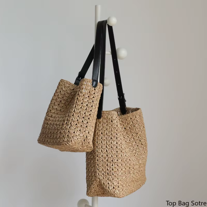 Sac à bandoulière en raphia tressé bohème pour femme