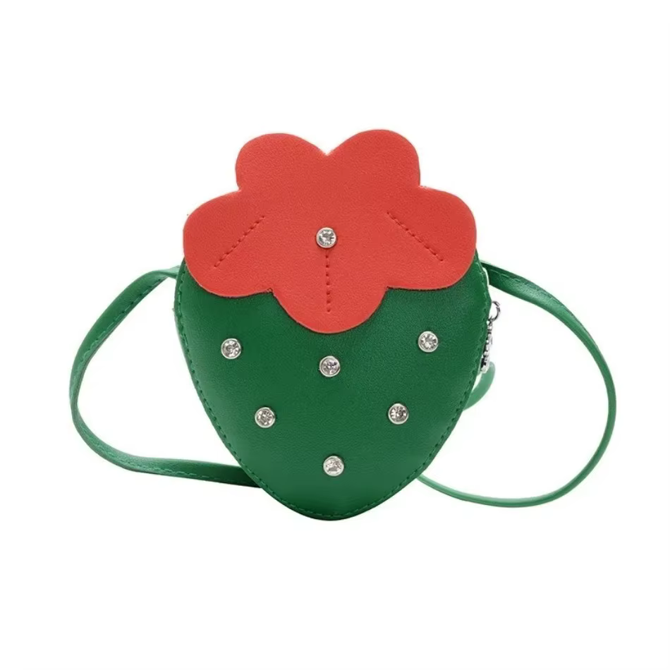 1 pièces enfants petit sac fraise sac à bandoulière mignon petite fille zéro portefeuille polyvalent mode sac