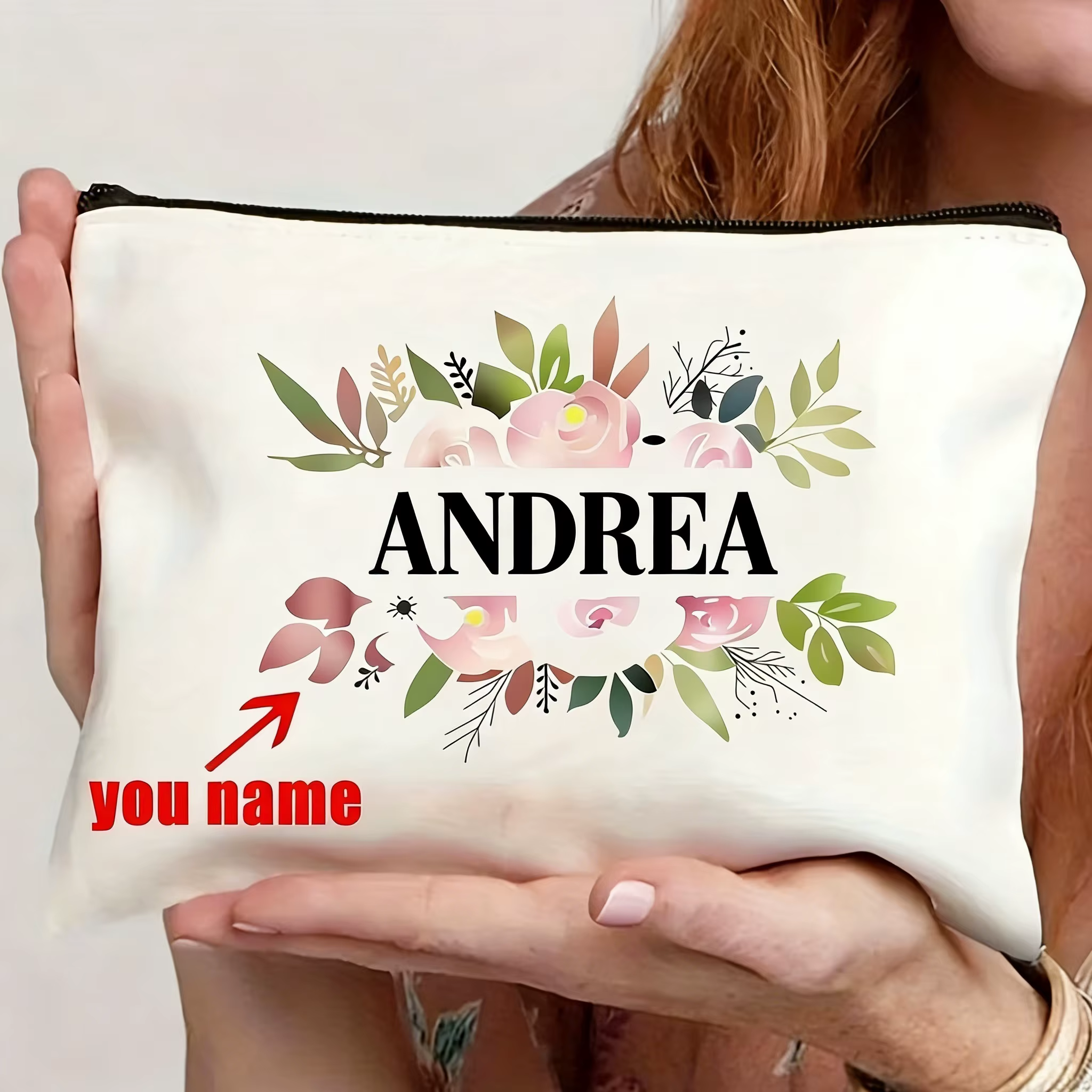 Trousse de maquillage personnalisée avec nom