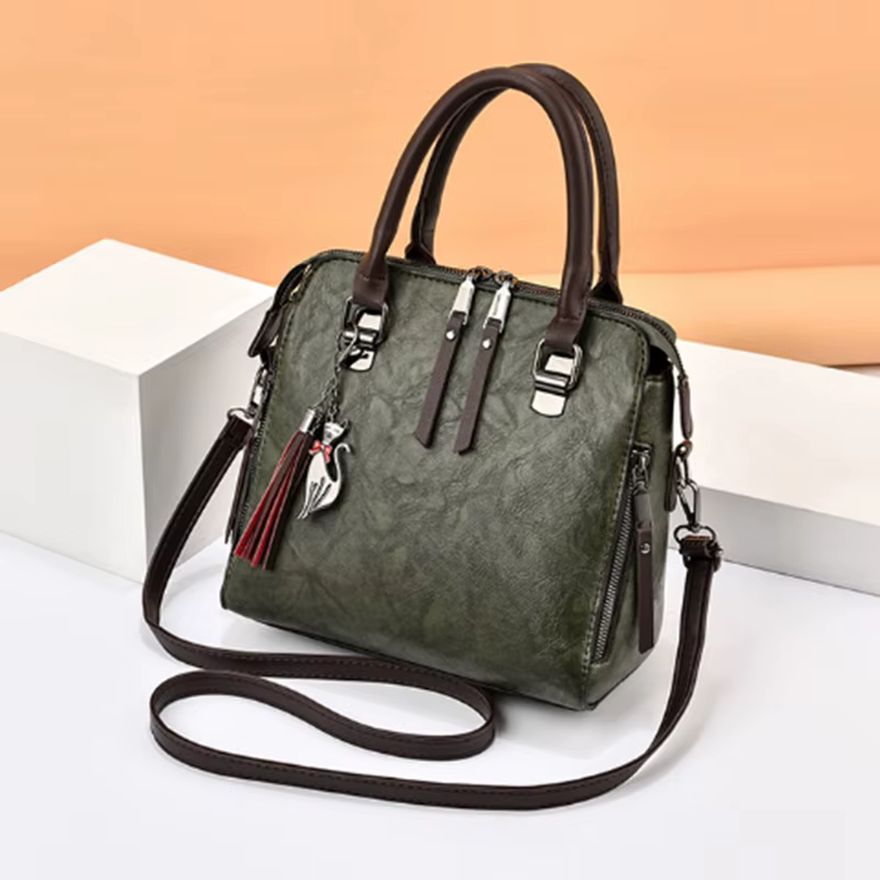 Sac à main Vintage en cuir PU pour femmes