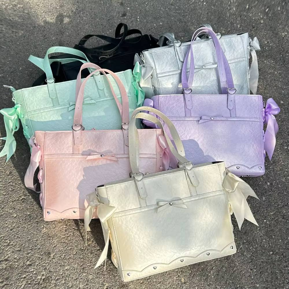 Bandage Bow épaule Ita Sac haute capacité Sac Femme utilisation quotidienne Bolso sacs originaux