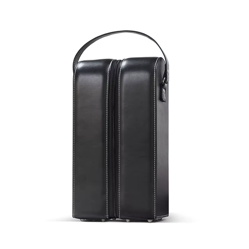 Sac cadeau élégant, fourre-tout à double fermeture éclair pour bouteille