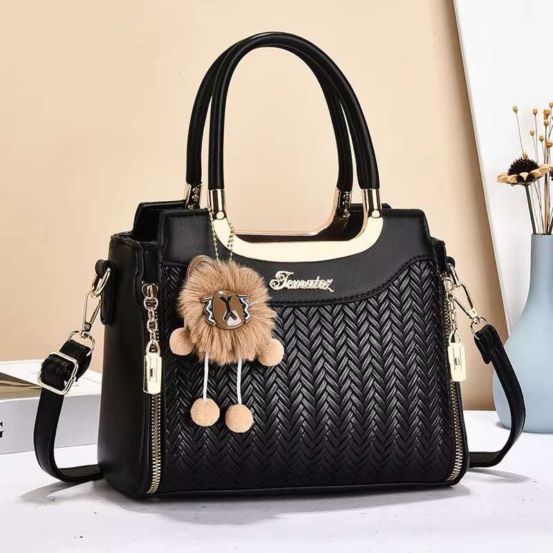 Luxueux sac à bandoulière tissé de grande capacité pour femmes