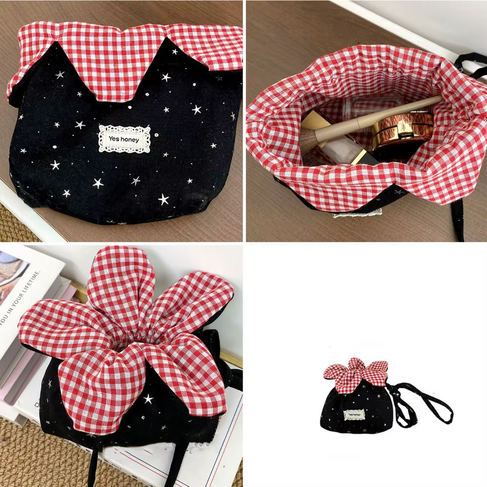 Sac bandoulière à cordon motif fleur
