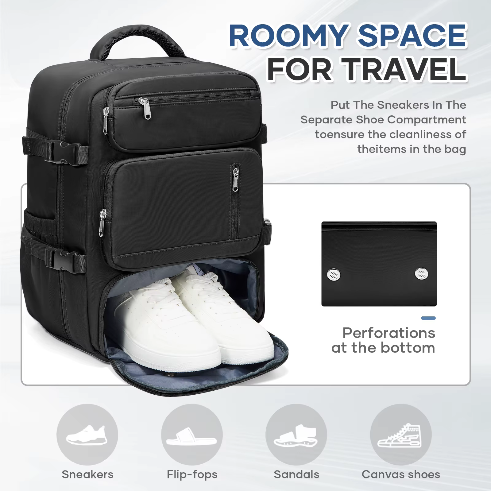Sac à dos de voyage sac de cabine d'avion sac à dos Ryanair 40x20x25 bagages pochette d'ordinateur antivol hommes femmes sac pour sport Trekking