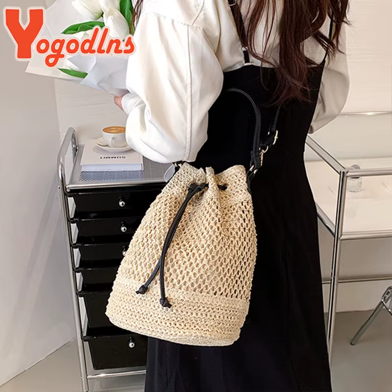 Sac d'été en paille tressée pour femmes