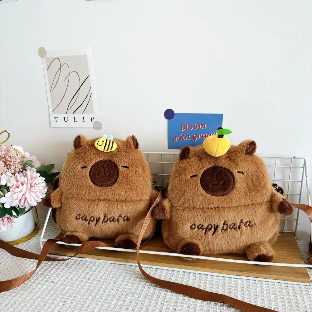 Nouveau sac à bandoulière pour téléphone portable en forme de capybara de dessin animé