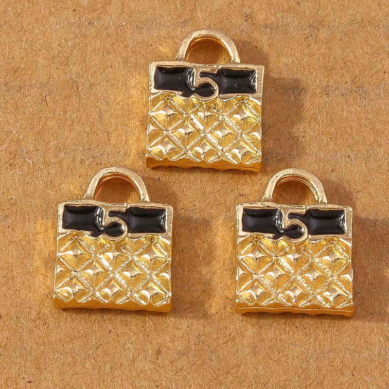Breloques de sac à main en cristal faites à la main, design de marque de luxe, collier Pmotfor, boucles d'oreilles, bracelet à bricoler soi-même, bijoux, accessoires exécutifs, 10 pièces