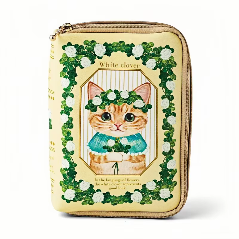 Trousse de maquillage chat plante livre d'images
