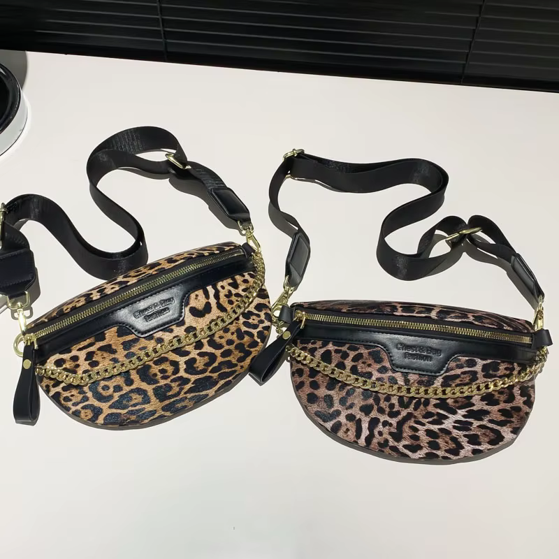 Sac de taille imprimé léopard pour femmes