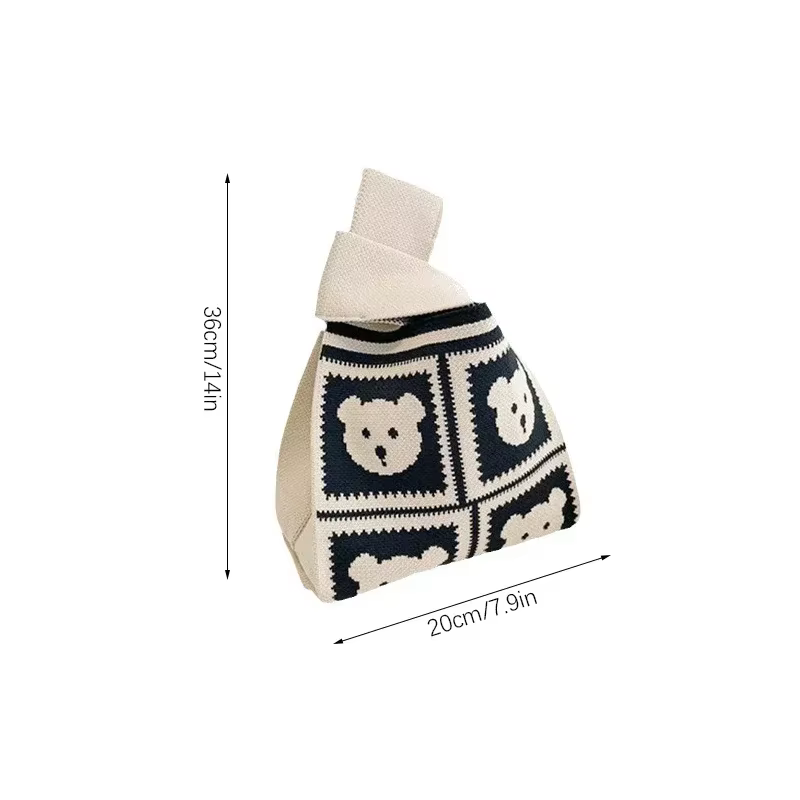Mini sac de poignet à nœud pour femmes