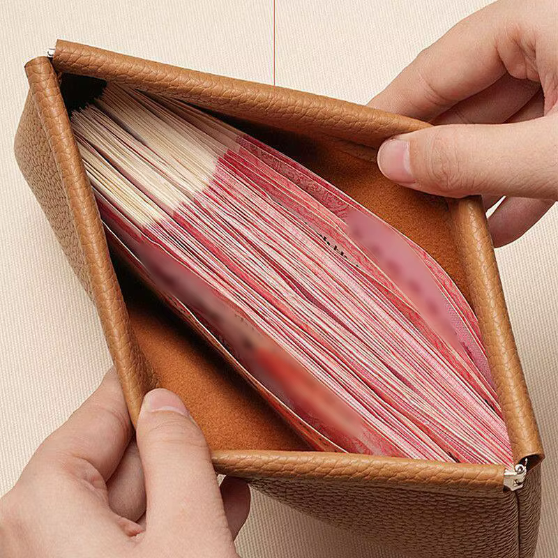 Pochette de rangement automatique en PU grain litchi