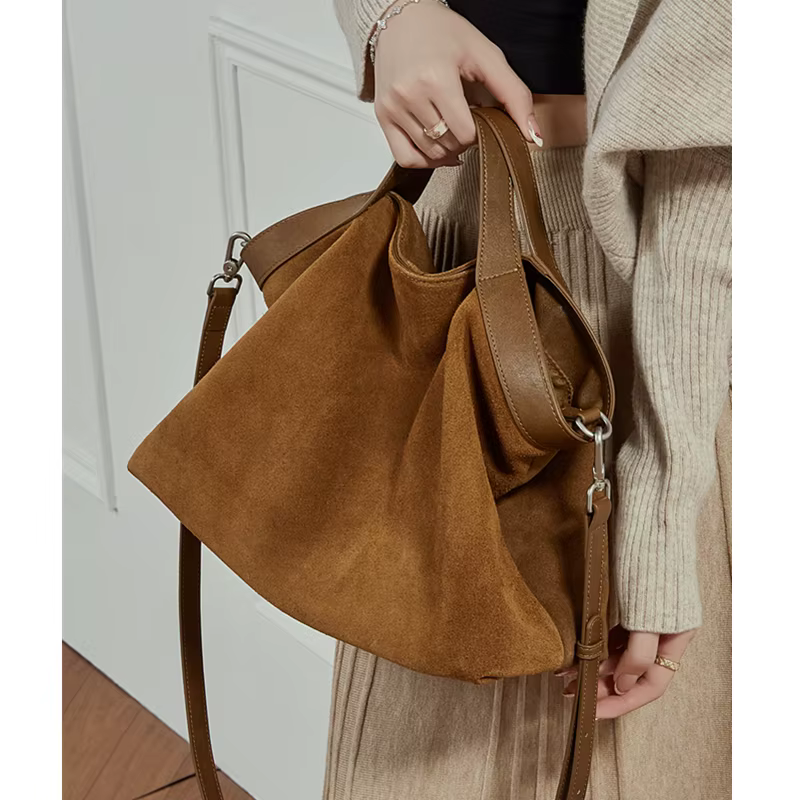 Sacs Hobo en Cuir Souple Véritable BURMINSA pour Femmes