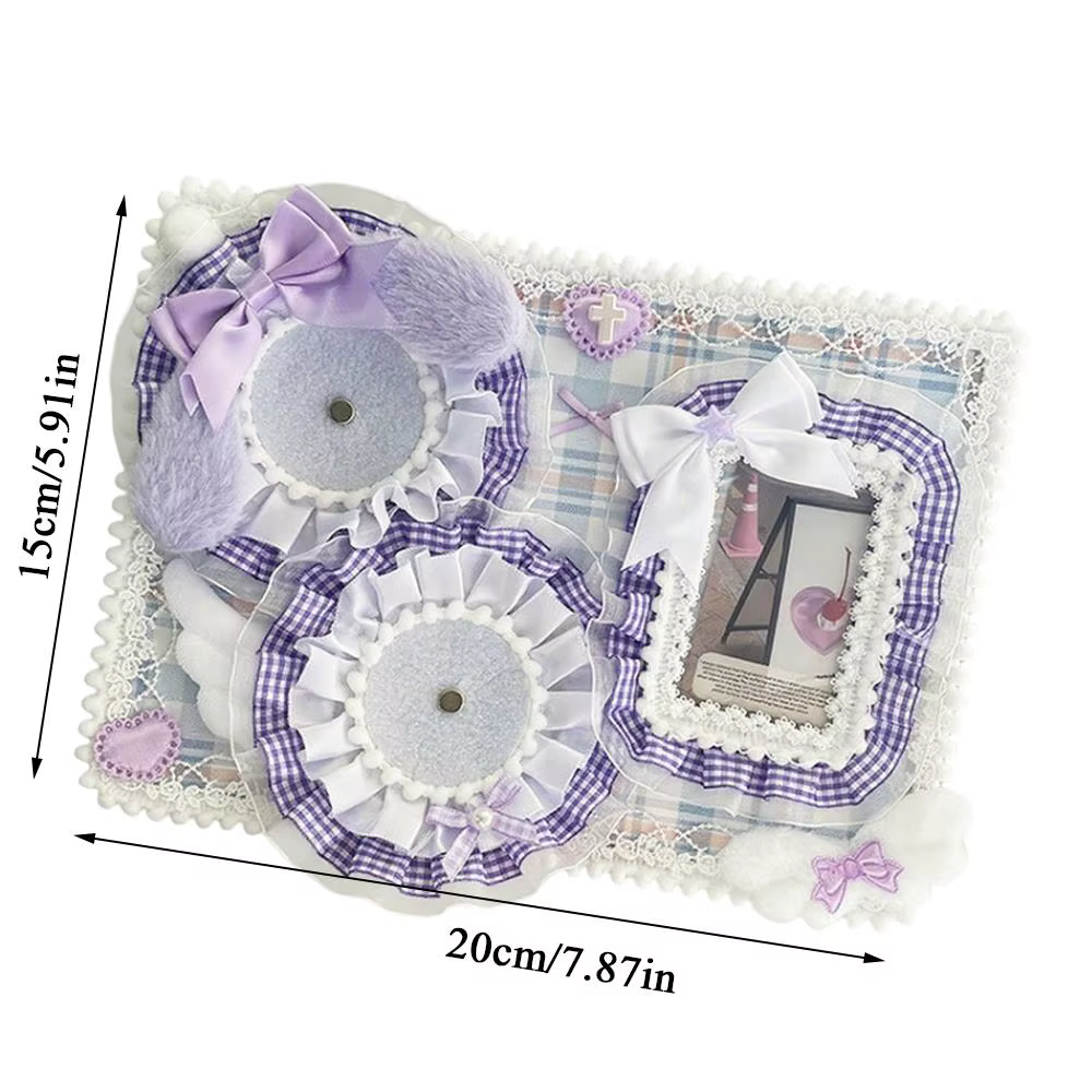 Ita sac broche Badge organisateur à la main dentelle plaque arrière
