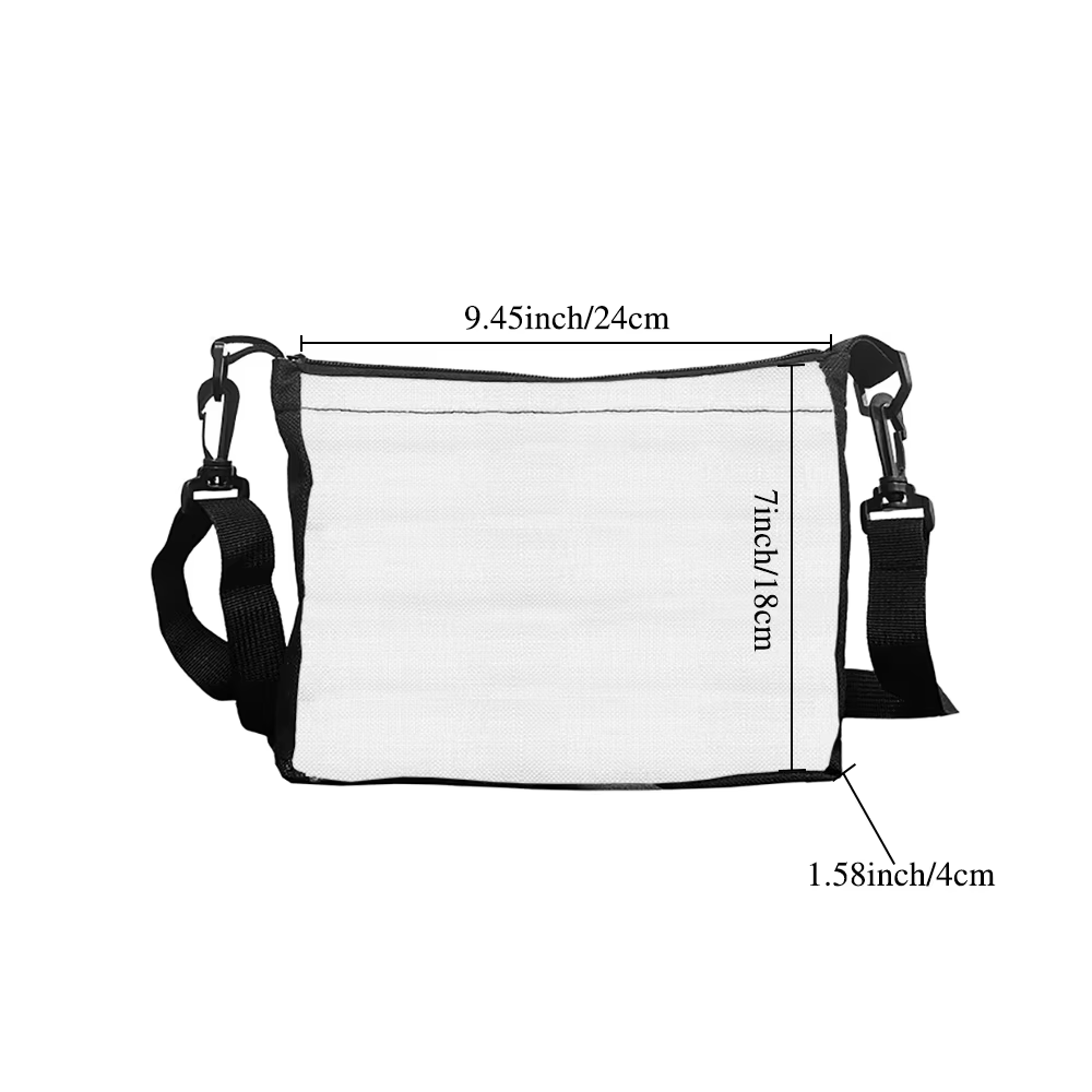 Sac à bandoulière en polyester avec ruban à cassette