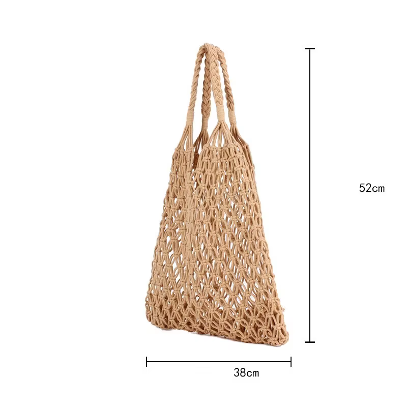 Sacs en crochet tendance pour femmes, sacs de plage d'été, sacs fourre-tout esthétiques en raphia, sacs à main en paille, sacs à bandoulière bohèmes tissés