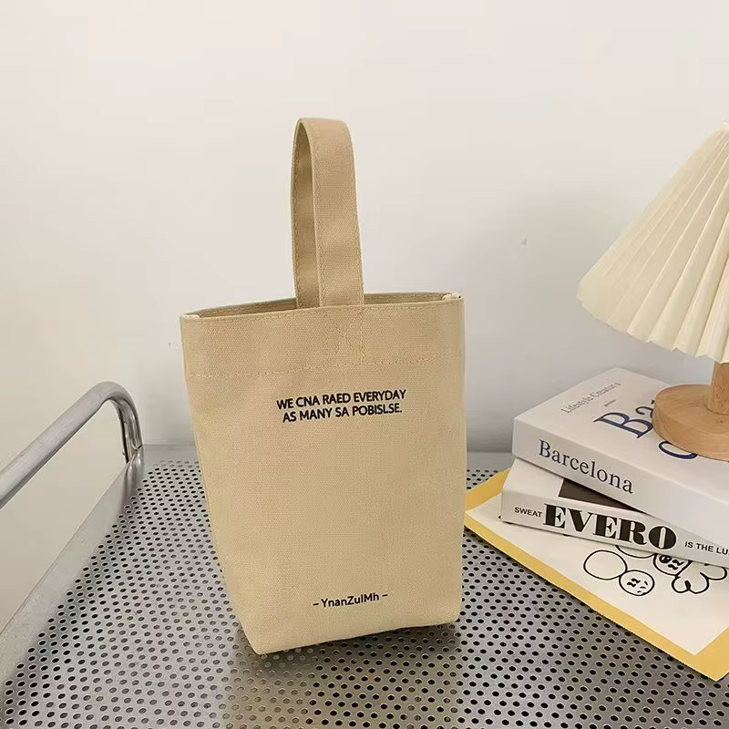 Mini sac fourre-tout portable en toile simple