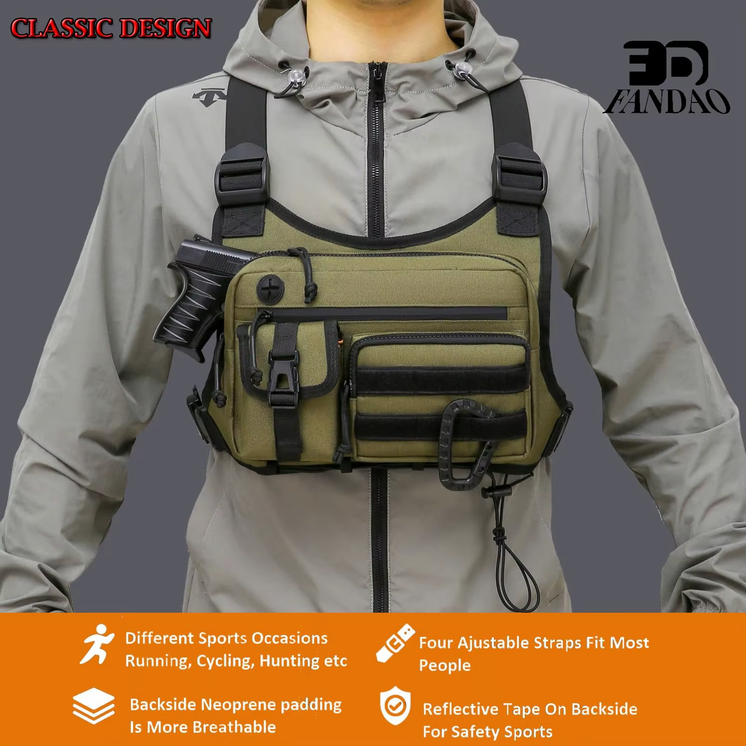 Sac de poitrine pour hommes et femmes