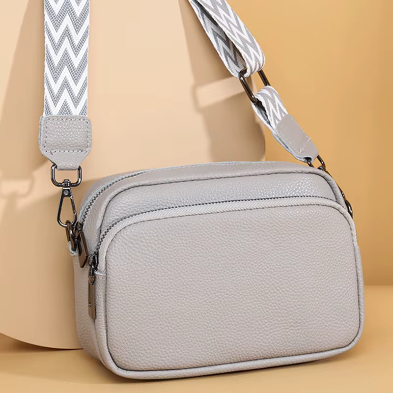 Sac à bandoulière en cuir véritable de haute qualité pour femmes