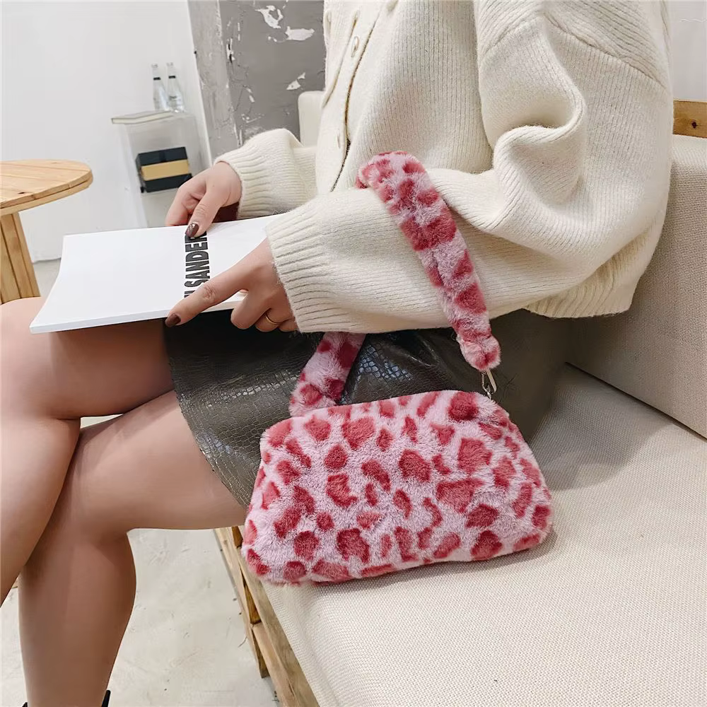 Femmes léopard en peluche sacs à bandoulière