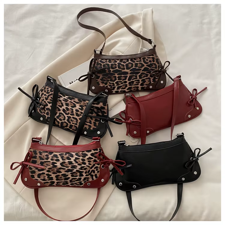Nouveau sac à aisselles sac à bandoulière tendance pour femmes doux Double nœud sac à main dames sac rétro mode femme