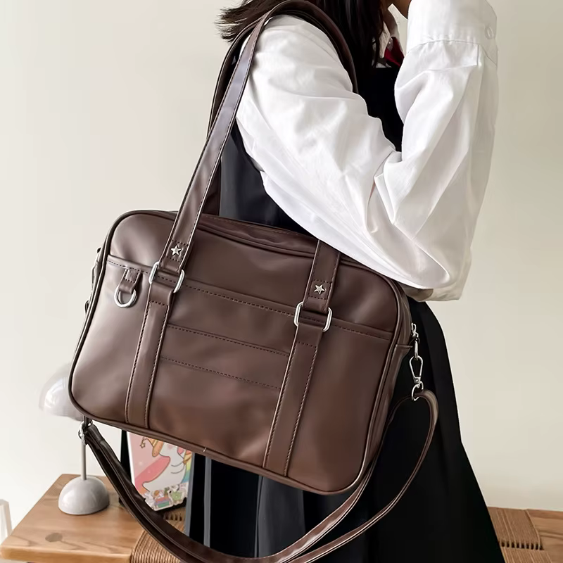 Style japonais JK sac femmes lycéen uniforme sac en cuir PU sac à bandoulière