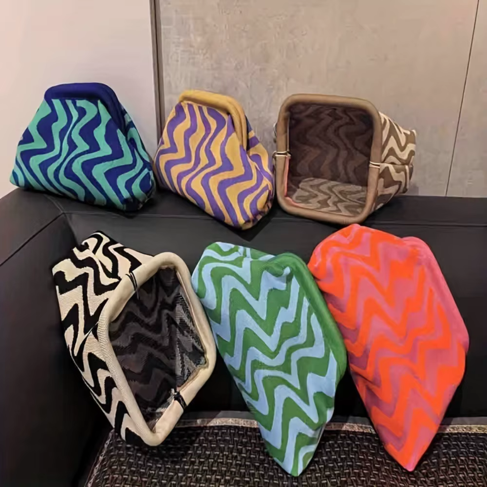 2025 NOUVEAU dames plage sac à bandoulière Vintage lettre Crochet tricoté fourre-tout